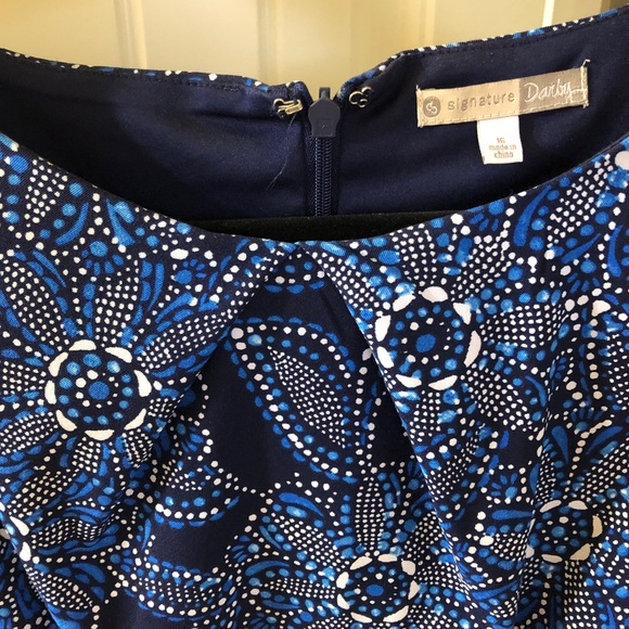 Blue and white floral “Darby” dress by Dress Barn - Picture 3 of 5